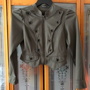 Olive Green Military Inspired Jacket